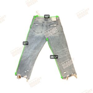 Vervet Women's Relaxed Fit Distressed Jeans - Light Blue